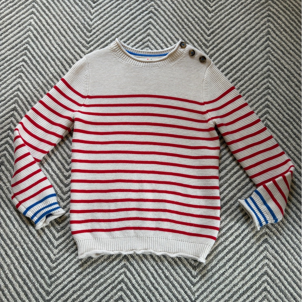 LIKE NEW Boden Nautical Stripe Sweater 8-9y